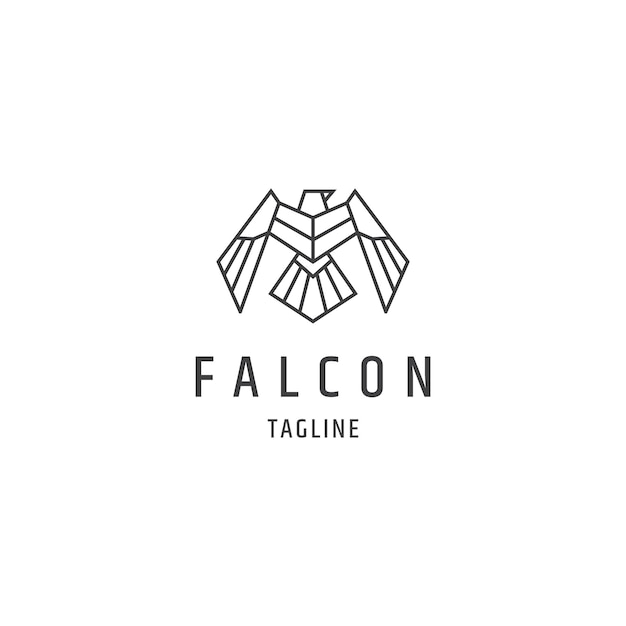 Projekt logo linii Falcon