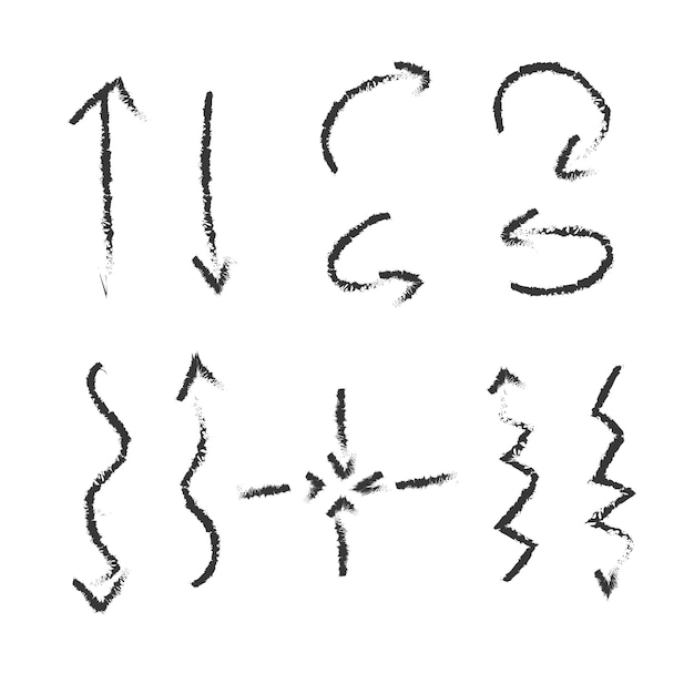 Ręcznie narysowane strzały infografiki elementy doodle