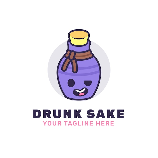 Ręcznie narysuj projekt logo sake