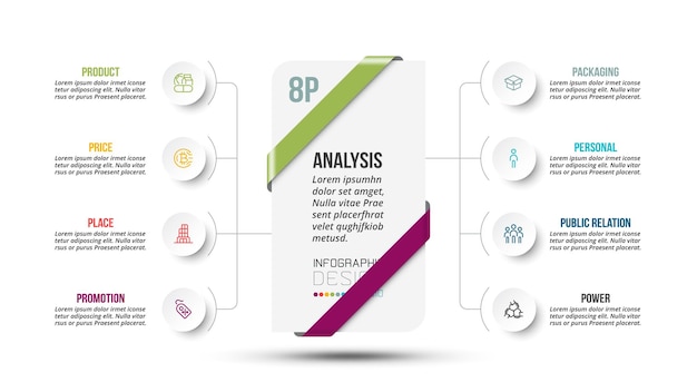 Szablon infografiki diagramów biznesowych lub marketingowych