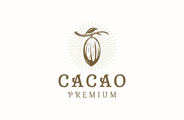 Szablon projektu ikony logo Cacao płaski wektor