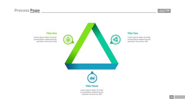 Szablon slajdu strategii trójkąta