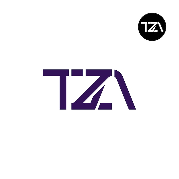 Plik wektorowy tza logo letter monogram projekt