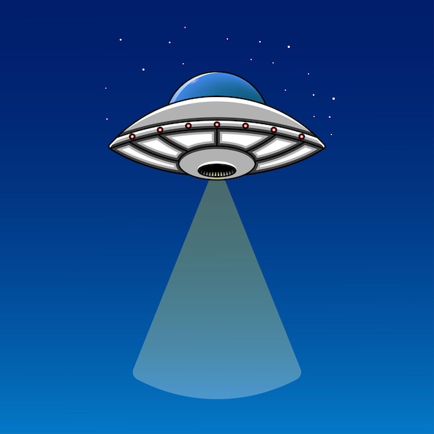 UFO Obcy statek kosmiczny ilustracja