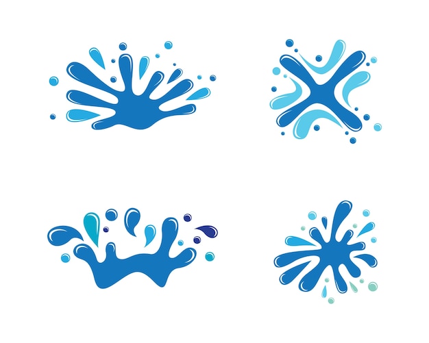 Water Splash szablon wektora logo