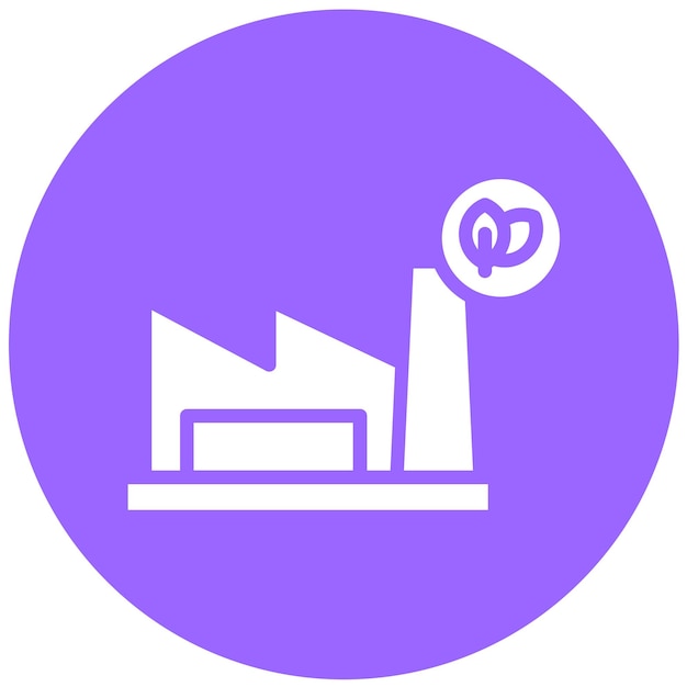 Wektor wektorowy projekt eco factory icon style