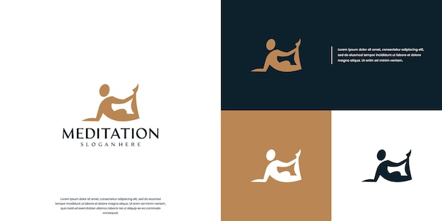 Wektor yoga relaksacyjna, styl życia, pilates, logo, projekt graficzny