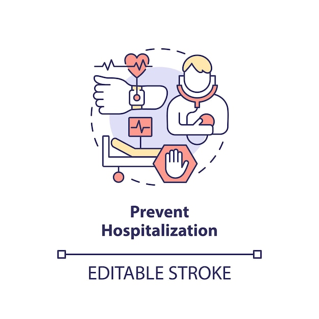 Zapobiegaj ikonie koncepcji hospitalizacji