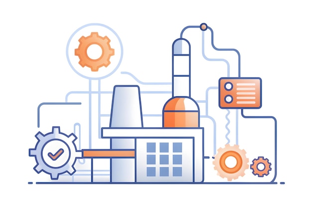 Zdjęcie 3d ai predictive maintenance icon z wyposażeniem fabrycznym idealny dla izolowanych projektów wektorowych na białym