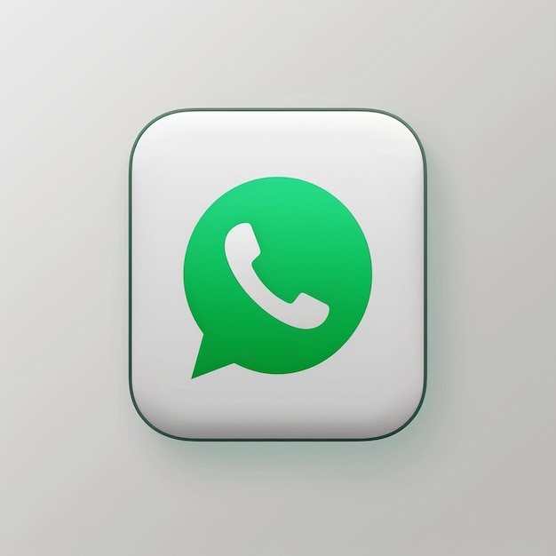 Zdjęcie 3d ikona whatsapp