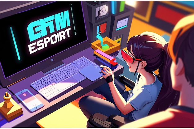 Zdjęcie gra rozrywkowa ilustracja 3d i zabawne esports