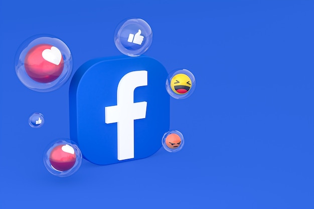 Ikona Facebooka na ekranie smartfona lub telefonu komórkowego renderowania 3d