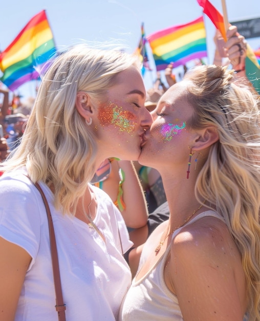 Zdjęcie ilustracja dumy społeczności lgbt wygenerowana przez sztuczną inteligencję