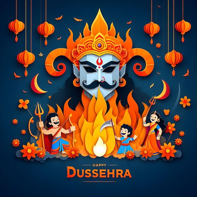 Zdjęcie ilustracja tła dussehra