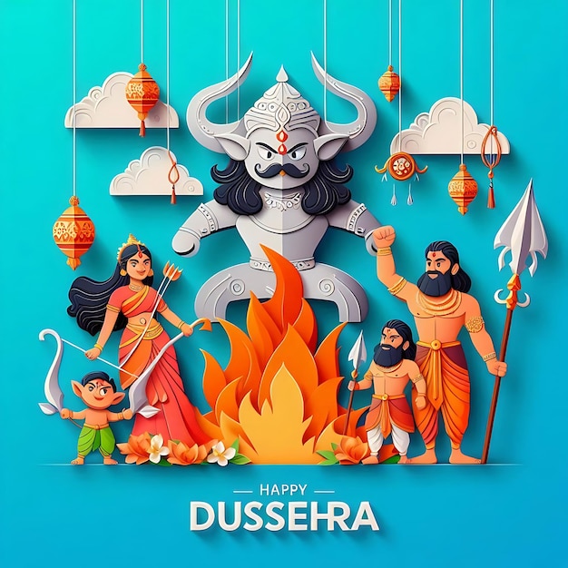 Zdjęcie ilustracja tła dussehra