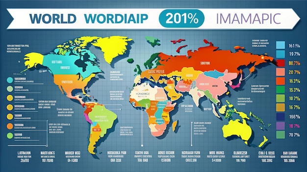 Zdjęcie mapa świata z słowem 