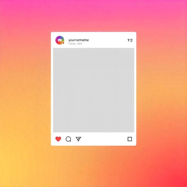 Zdjęcie mockup postów cyfrowych na instagramie z gradientowym tłem i interaktywnymi elementami