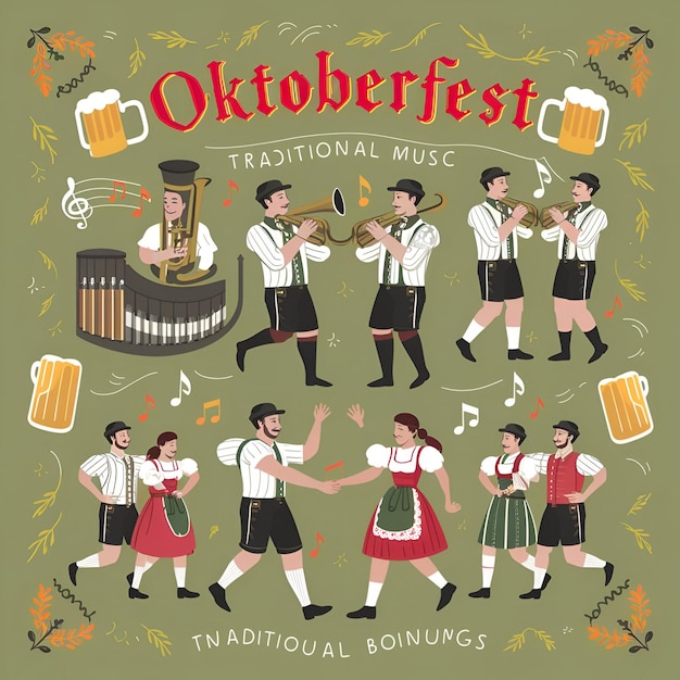 Zdjęcie oktoberfest extravaganza świętowanie bawarskiej tradycji i świątecznych duchów