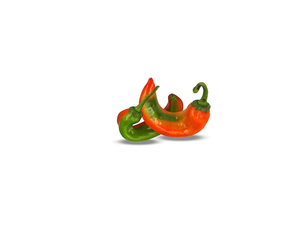 Zdjęcie papryka capsicum annuum lub chili na białym tle