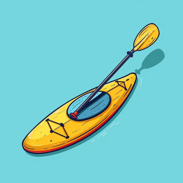 Zdjęcie sporty cartoon paddle icon