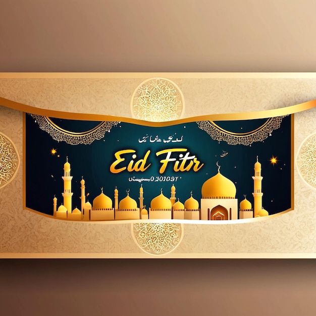 Zdjęcie szablon eid alfitr banner