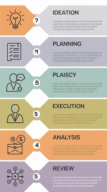 Zdjęcie szablon infografiki z 5 krokami lub opcjami z tekstem i ikonami