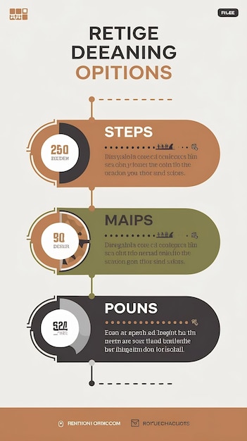 Zdjęcie szablon infografiki z głównym tytułem i trzema krokami lub opcjami