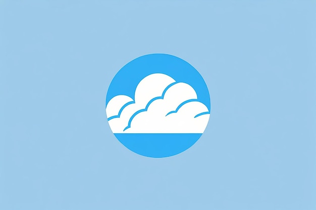 Zdjęcie wektor logo firmy blue shape cloud