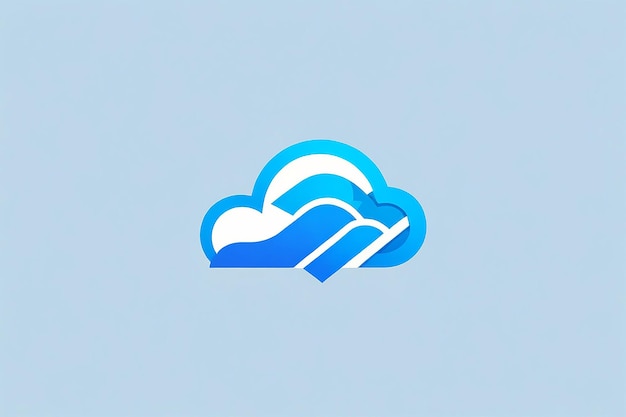 Zdjęcie wektor logo firmy blue shape cloud