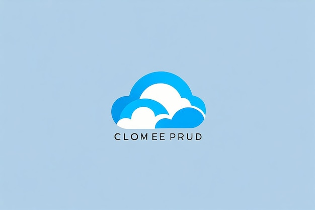 Zdjęcie wektor logo firmy blue shape cloud