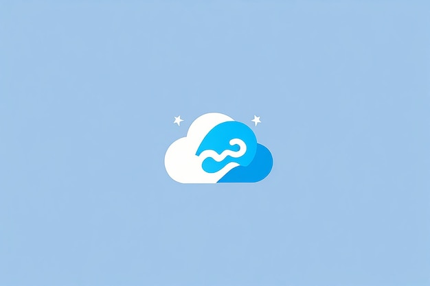 Zdjęcie wektor logo firmy blue shape cloud