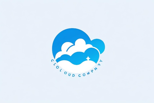 Zdjęcie wektor logo firmy blue shape cloud