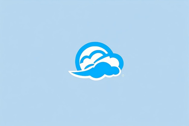 Zdjęcie wektor logo firmy blue shape cloud