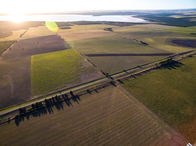 Wieś uprawiana metodą siewu bezpośredniego PampasArgentyna