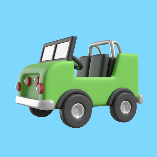 Gratis PSD 3d illustratie van auto icoon