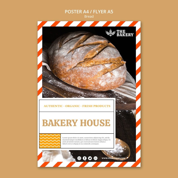 PSD gratuito affare di pane design poster