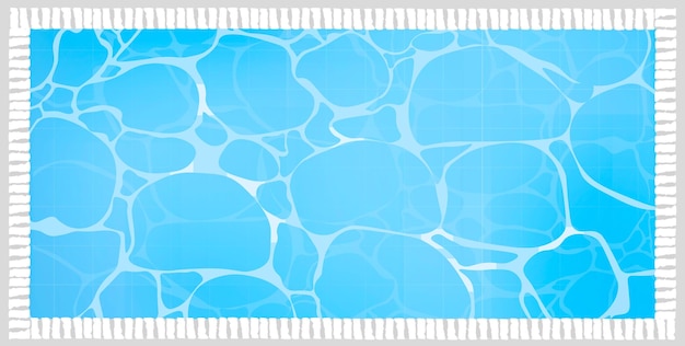 PSD gratuito banner con l'illustrazione di una piscina per l'estate