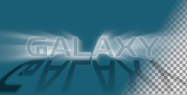 PSD gratuito banner con la parola galaxy su sfondo trasparente