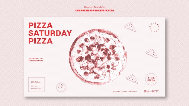 PSD gratuito banner di modello di annuncio ristorante pizzeria