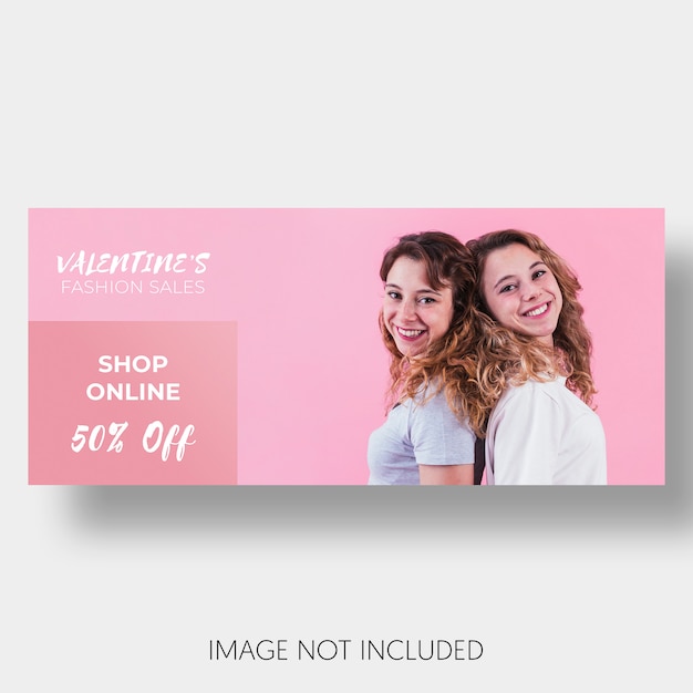 Banner modello di vendita di San Valentino