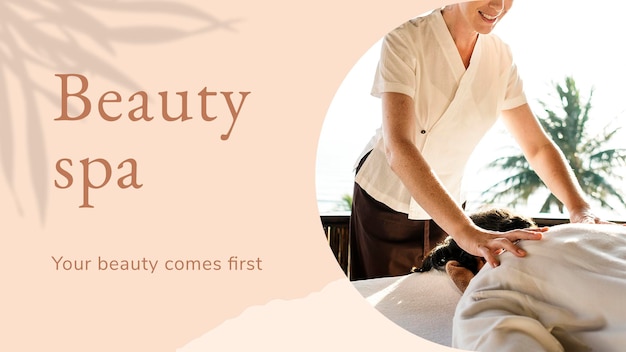 PSD gratuito beauty spa wellness template psd con la tua bellezza prima di tutto testo