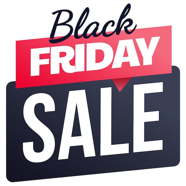 Gratis PSD black friday-etiketontwerp