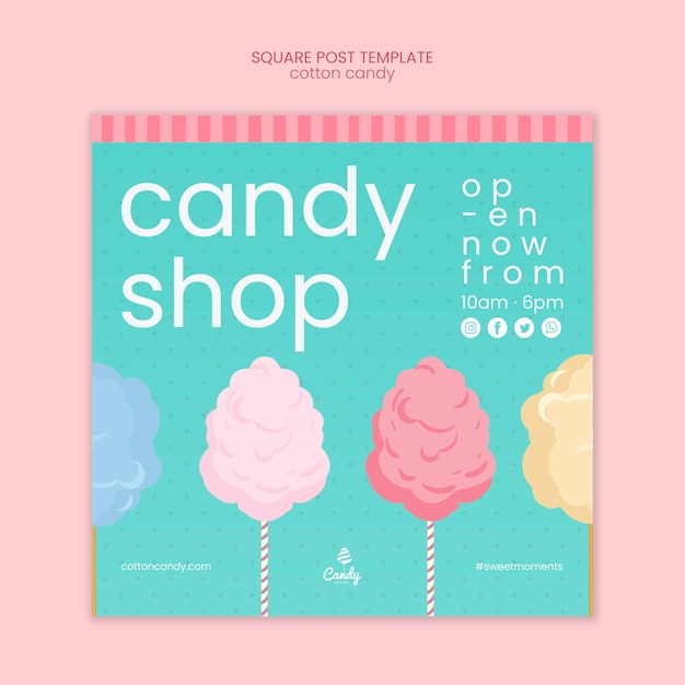 Gratis PSD candy shop folder sjabloon