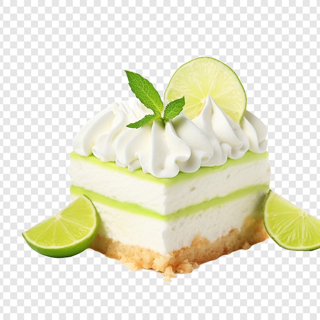 PSD gratuito deliziosa torta di crema di lime isolata su uno sfondo trasparente