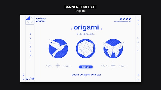 PSD gratuito disegno del modello della bandiera di origami