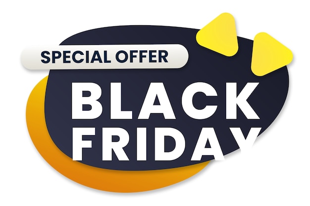 PSD gratuito etichetta black friday isolata