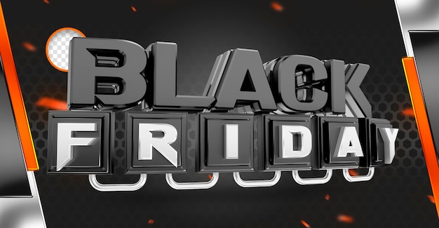 PSD gratuito etichetta psd campagne di offerte promozionali realistiche del black friday in 3d in brasile