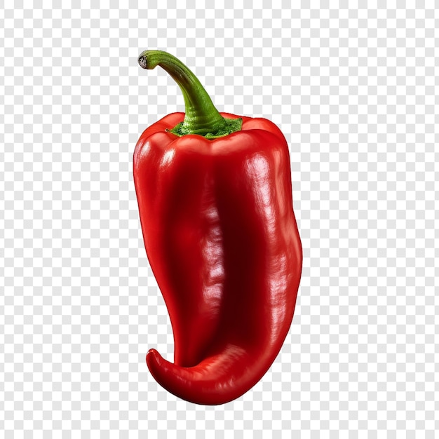 PSD gratuito fotografia macro di un pepe di paprika isolato su uno sfondo trasparente