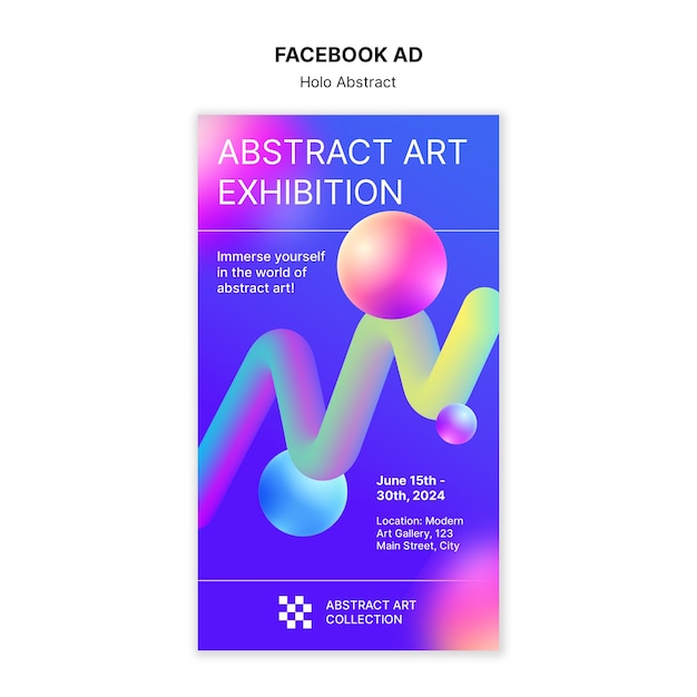 Gratis PSD holo abstracte sjabloonontwerp