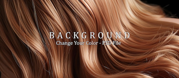 Gratis PSD krullend blond haar als achtergrond close-up macro